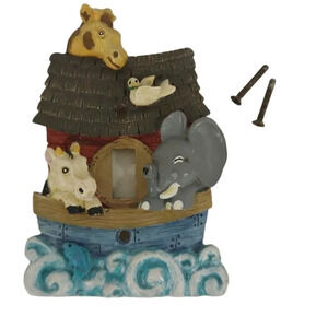 Vintage Noah's Ark Lightswitch  Cover, Boat/Animals/Waves